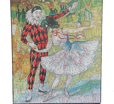 "Вслед за мастером". Забиронин Андрей Николаевич. 2000-е года. Холст на подрамнике, масло. В 