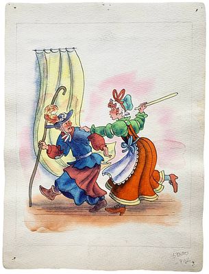 [Двухсторонняя] Иллюстрация к сказке "Дочка пекаря". Сафиулин Харяс Абдулкадерович . 