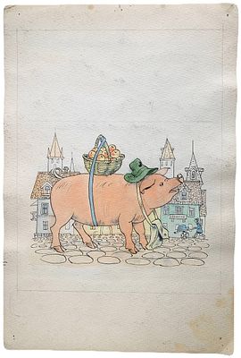 [Двухсторонняя] Иллюстрация к сказке Х.К. Андерсена "Свинопас". Сафиулин Харяс Абдулкадерович . 