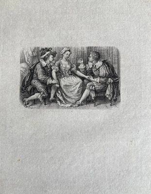 Офорт "Выбор". Размеры: 20 х 12 см. 
Гравер - Fesquet 
Состояние: следы времени. 