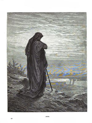 Ксилография "Амос". Гюстав Доре. Иллюстрация к Библии. 
Ксилография. Лондон. 
Размер листа 310 