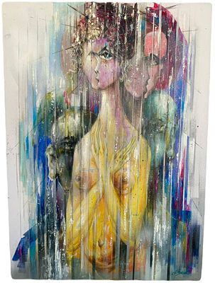 D.YAKOBI. "Желанная". . Холст на картоне, акрил. 
Размер: 70 х 50 см. 
D.Yakobi - работы в стиле 