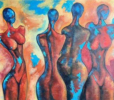 "Музы". Наталия Осадчук. Холст на подрамнике, масло. 
Размеры: 70 х 60 см. 
Наталия Осадчук - 