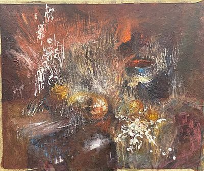 "Багров". В.Бугров. Картон, масло. 
Размеры: 60 х 50 см. 
Состояние: следы времени. 
ИН-146.