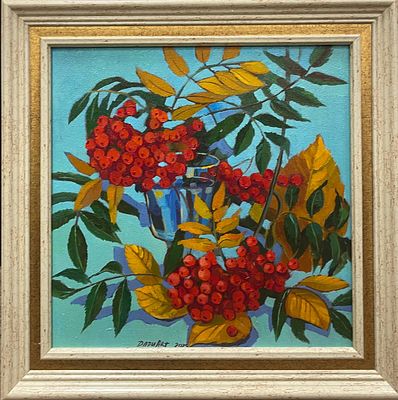 "Рябинка". Захарова Дария. Холст на подрамнике, масло. 
Размеры: 38 х 37.5 см. 
Захарова Дария 