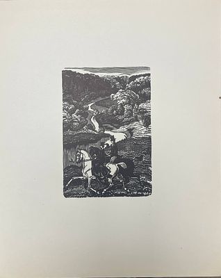 Ксилография "Всадники". Сергей Мочалов. Размеры: 28 х 22.5 см. 
Мочалов Сергей Михайлович (1902 