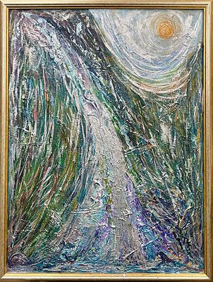 [Вторая волна русского авангарда] "Ущелье трех гор". Юлия Долгорукова. 2001/2025 год. Холст на 