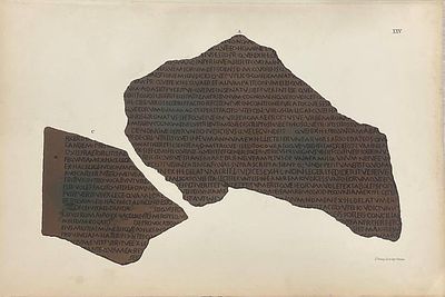 Литография. Собрание латинских надписей. Лист 25. 1862 год. Размеры: 57.5 х 38 см. 
Из альбома: 