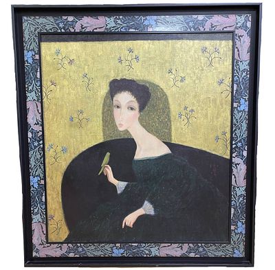 "Осень". Сергей Иванович Смирнов. 1999 год. Холст на подрамнике, акрил. 
Размеры: 90 х 80 см. С 