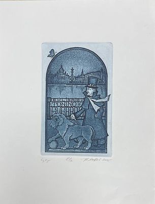 Офорт "На Невском". В.Кобзев. 2005 год. Офорт, акватинта. 
Размеры: 27 х 21 см. 
Кобзев В.В. 