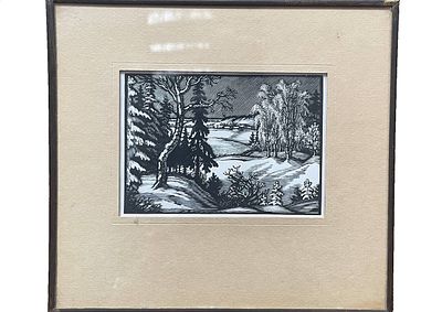 Офорт "Зимовье". Константинов Федор. Размеры: 24 х 22 см. 
Фёдор Денисович Константинов (4 (17) 