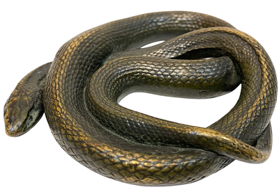 Бронзовая статуэтка "Змея". Ар-Деко. Susse Fr&egrave;res. Начало ХХ века. Бронза, литье, патина. 