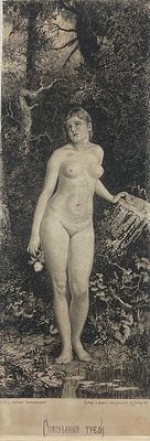 Офорт "Соловьиные трели". Виктор Алексеевич Бобров. 1882 год. Размеры: 38 х 13 см. 
Виктор 