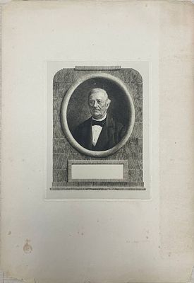Офорт "Николай Дмитриевич Быков". В.А.Бобров [?]. Вторая половина XIX века. Размеры: 48.5 х 33 