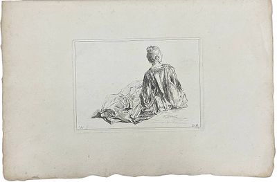 Офорт. Рисунок 96. Первая треть XVIII века. Бумага Верже. 
Размеры: 52.5 х 35 см. 
Из альбома: 