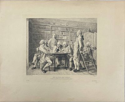 Офорт "Лекция в Доме Дидро". Париж. 1878 год. . Бумага Верже. 
Размеры: 36 х 29 см. 
Автор 