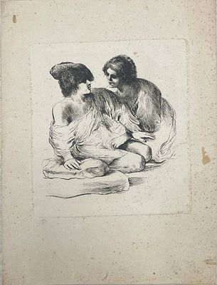 Офорт "Сюита". Доминик Виван. Конец XVIII — начало XIX века. Бумага Верже. 
Размеры: 32 х 24 