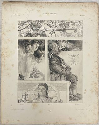 Литография "Смерть" №76. Вена. 1895 по 1900 год. Размеры: 44 х 35 см. 
Из издания: "Allegorien 