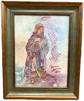 [Экспертное заключение] "Гамлет". Тышлер Александр Григорьевич. 1960 год. . Бумага, акварель 