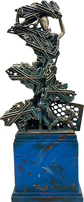 [Эксклюзив] Бронзовая скульптура "Гейша на ветру". Юрий Алексеевич Хоровский. . Бронза, литье 