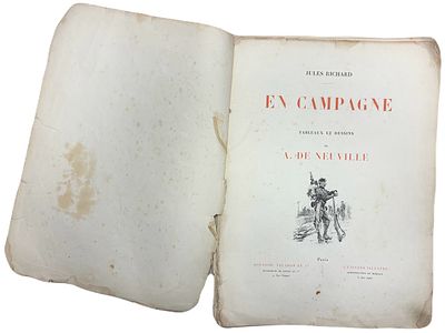 [Гравюры А. де Невиля/ На французском языке] Jules Richard "En campagne : tableaux et dessins"/ 