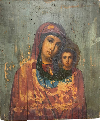 Икона "Казанская Божья Матерь". Вторая половина XIX века. Дерево, левкас, масло. 
Размеры: 31 х 