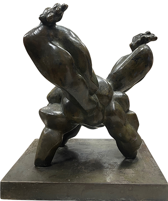 Бронзовая скульптура "Он и Она". Сергей Ганенко. Бронза, литье, патина. 
Высота - 30 см. 