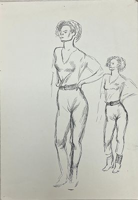 "Натура". Рыжик Юрий Михайлович. Бумага, тушь. 
Размеры: 31 х 21 см. 
Юрий Михайлович Рыжик 