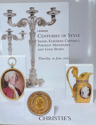 Каталог аукциона Christie’s "Века стиля. Серебро, европейская керамика, портретные миниатюры и 