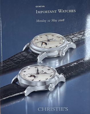 Каталог аукциона Christie’s "Часы". Женева, 12 мая 2008 год. 
Состояние: следы времени. 
ИН-71.