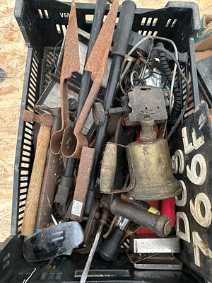 Vintage memorabilia - blow torch, number plate