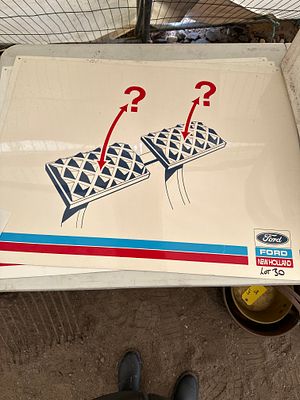 A vintgae ford, Newholland advertising signs x 4