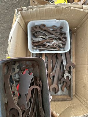 A mixed lot of spanners