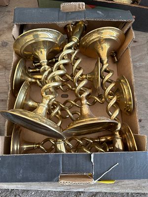 A box of barley twist candle sticks