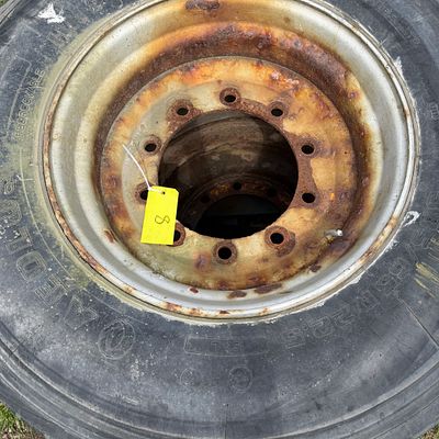 2 x single tyres on rims