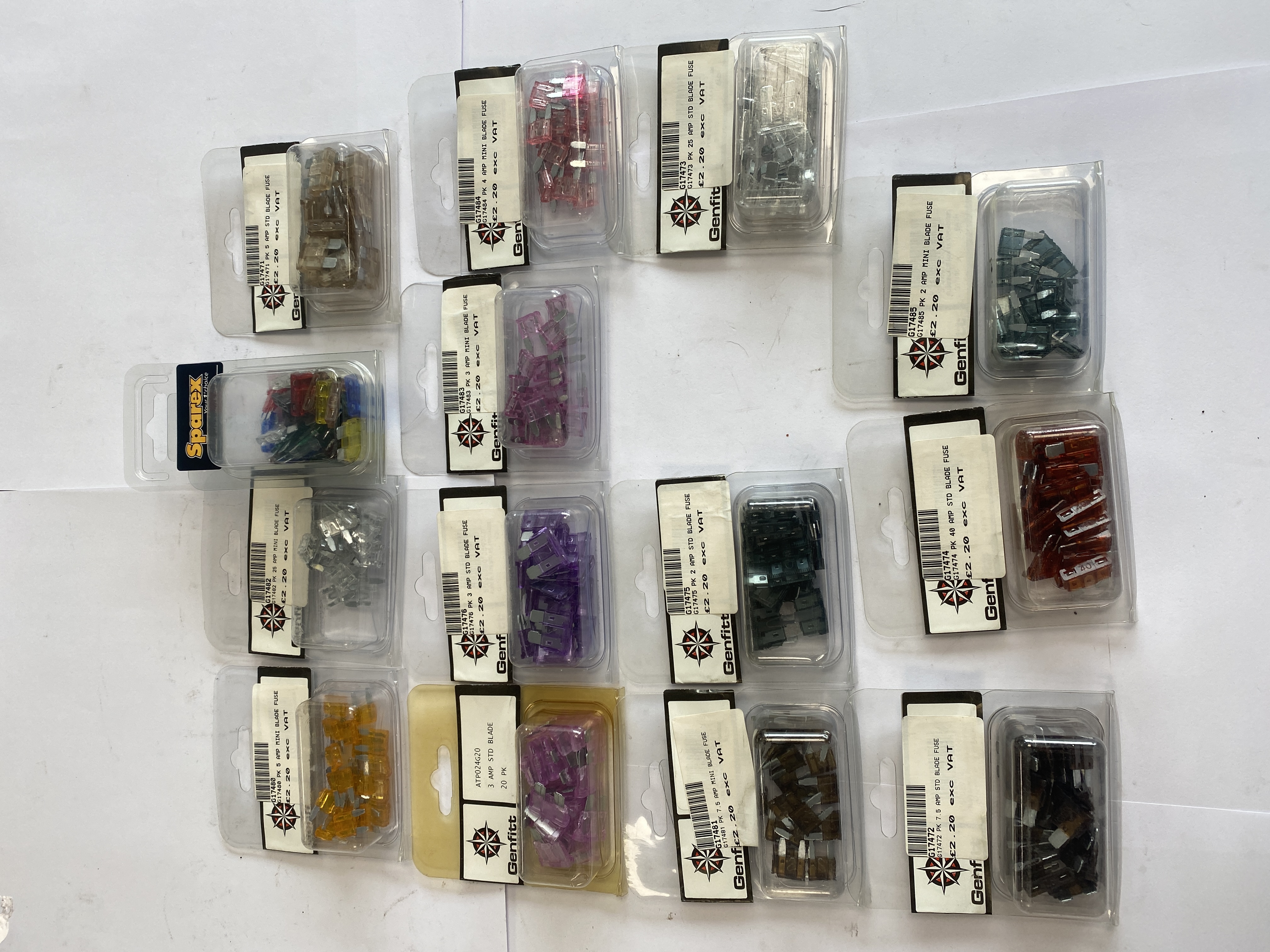 * An Assortment of Genfitt and Sparex Automotive Blade Fuses
