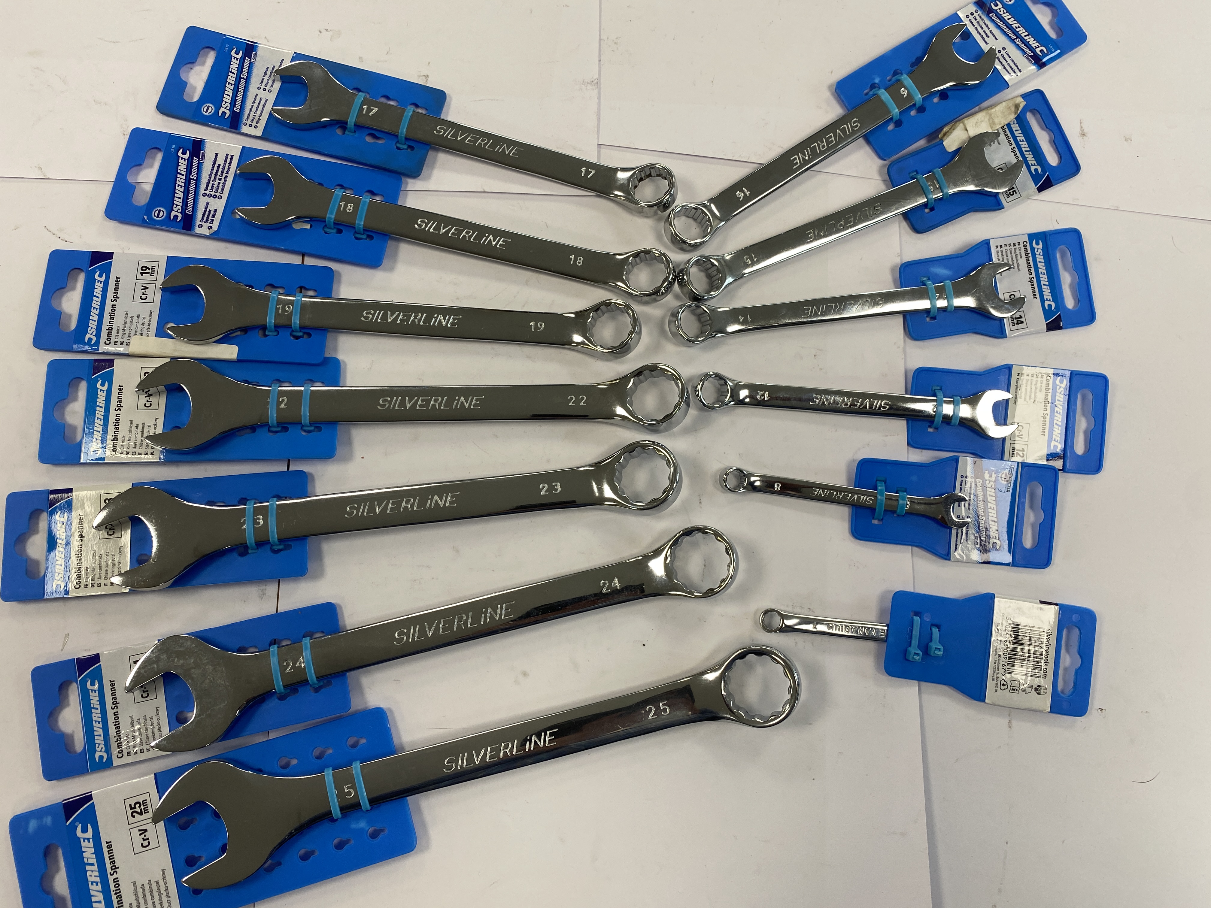 * An Assortment of Silverline Chrome Vanadium Metric Combination Wrenches