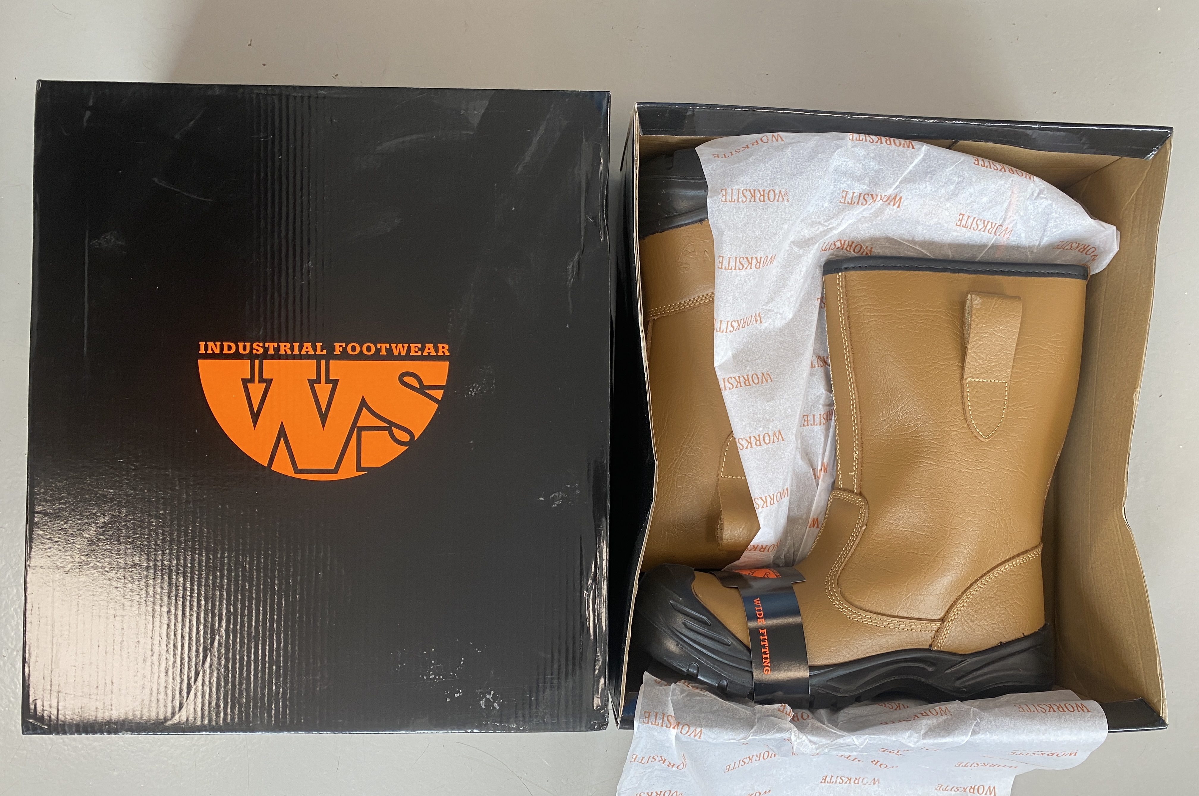 Worksite SS403SM Tan Leather S3 SRC Industrial Rigger Boots Size 9
