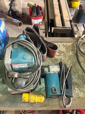 *. 110 jigsaw and 240 belt sander