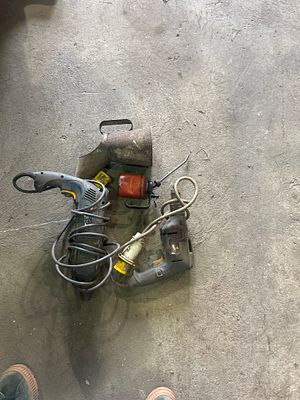 *. 2 x oils cans and 2 x drills
