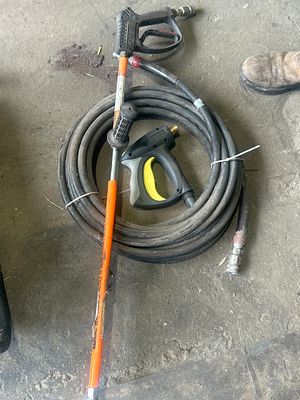*. Power washer nozzle and hose