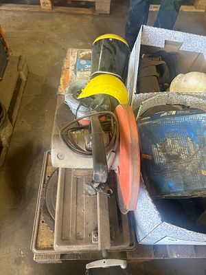 *. Welding wire. Grinding discs. Cutting saw. Working
