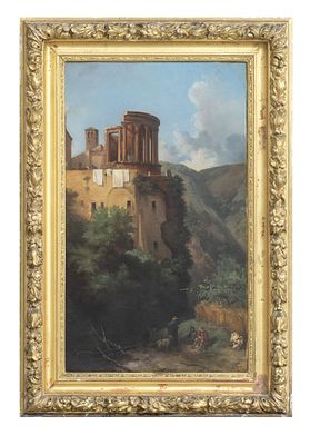 DIPINTO TIVOLI DI FRANZ KNEBEL II FRANZ KNEBEL II. FRANZ KNEBEL II (La Sarraz 1809 - Roma 1877) 