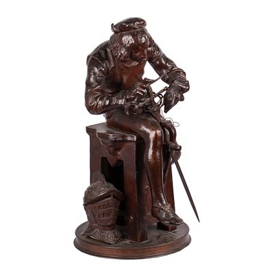Bronze Sculpture “The Gunsmith” by Adrien Gaudez (1845–1902). Adrien Gaudez 