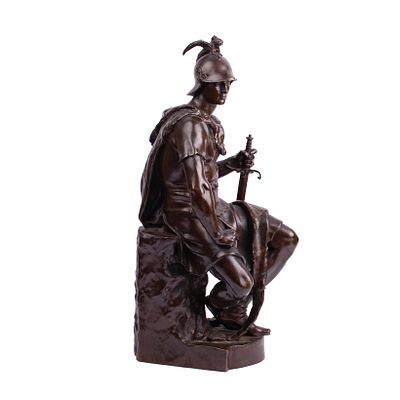 Paul Dubois. Bronze Sculpture “Le courage militaire”. Paul Dubois (1829–1905)“Le Courage 