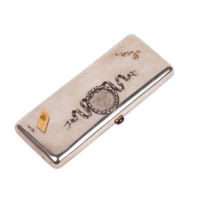 Fabergé Silver Wallet, Neo-Classical Style, Moscow, 1908–1917. Faberge. Silver wallet in 