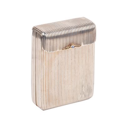 Kurlukov. Rare Silver Cigarette Case with Four Folding Compartments. Kurlukov. Rare silver 