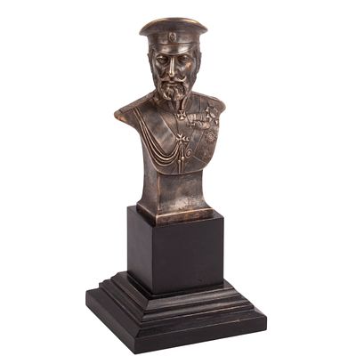 Rare Russian Bronze Bust of Grand Duke Nikolai Nikolaevich, Bylewski. A Rare Russian Bust of 