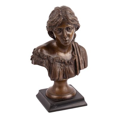 VLADIMIR BEKLEMISHEV (1861–1920), FEMALE BUST. A Russian Female Bust from the Composition How 