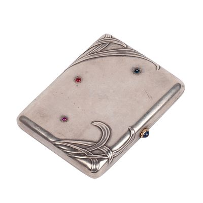 Faberg&eacute;. Art Nouveau Silver Cigarette Case. Moscow, 1899–1908. Faberge. Cigarette case in 